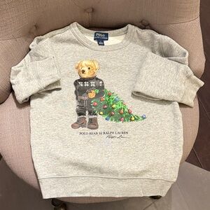 Polo by Ralph Lauren Gray Sweatshirt with Bear Design